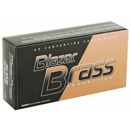 Blazer Ammunition Blazer Brass 40 S&W 180 Grain Full Metal Jacket (FMJ) * 50 Rounds per Box, 1000 Rounds per Case
