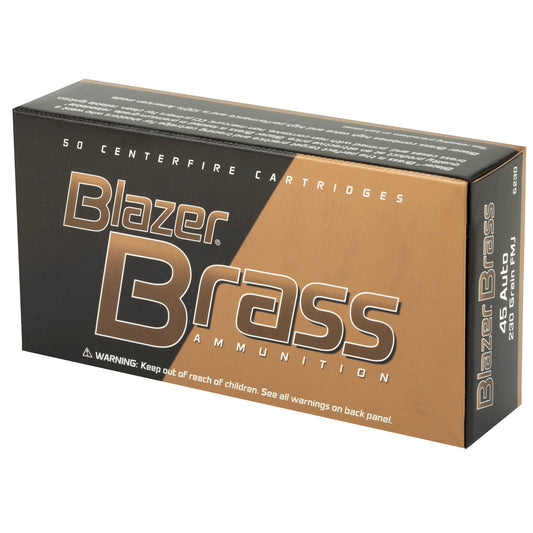 Blazer Brass 45 ACP 230-Grain Full Metal Jacket Ammunition, 50 Rounds per Box