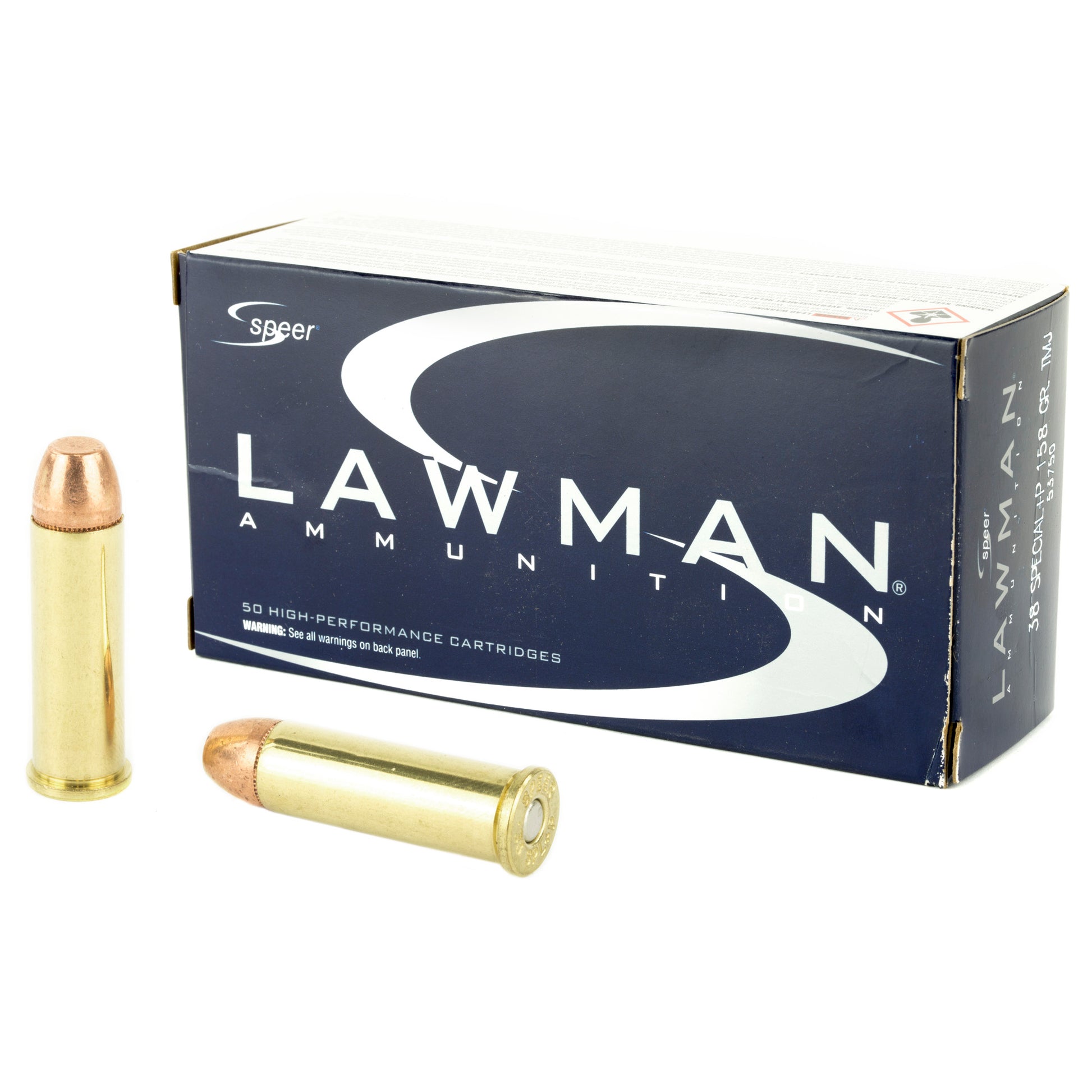 Speer Ammunition Lawman Total Metal Jacket .38 Special Plus P 158-Grain - 50 Rounds per Box