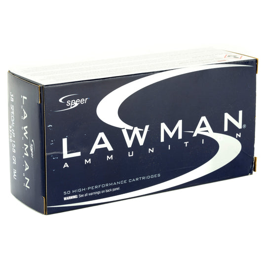 Speer Ammunition Lawman Total Metal Jacket .38 Special Plus P 158-Grain - 50 Rounds per Box