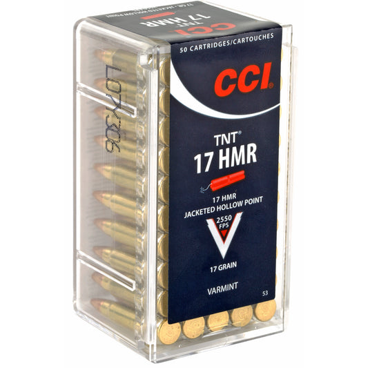 CCI Ammunition 17HMR TNT Hollow Point - 17 Grain, 50 Rounds