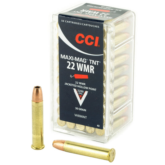 CCI Ammunition 22 WMR TNT Hollow Point - 30 Grain, 50 Rounds