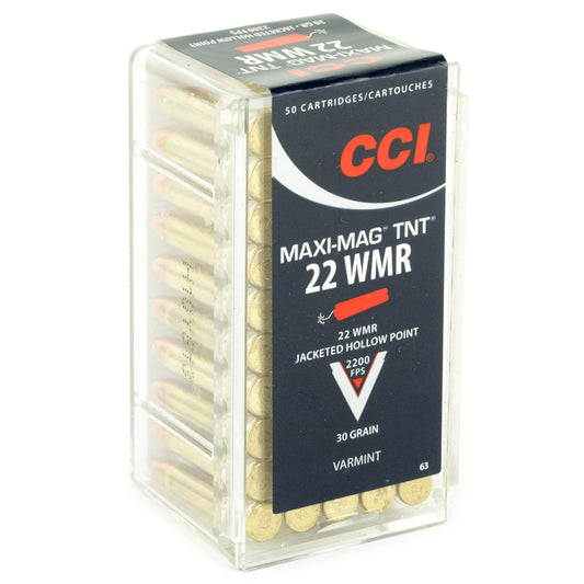 CCI Ammunition 22 WMR TNT Hollow Point - 30 Grain, 50 Rounds