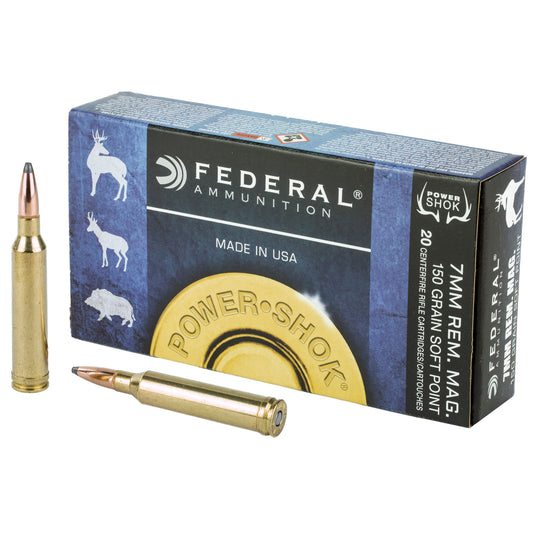 Federal PowerShok 7mm Remington 150 Grain Soft Point Hunting Bullets