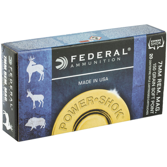 Federal PowerShok 7mm Remington 150 Grain Soft Point Hunting Bullets