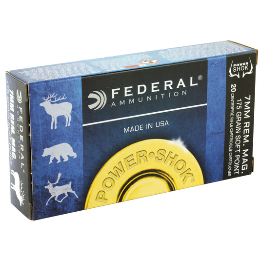 Federal PowerShok 7mm Remington Soft Point Hunting Bullets, 175 Grain - Pack of 20