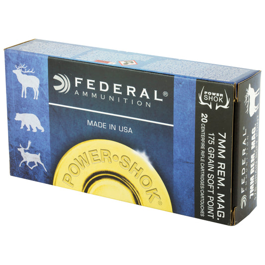 Federal PowerShok 7mm Remington Soft Point Hunting Bullets, 175 Grain - Pack of 20