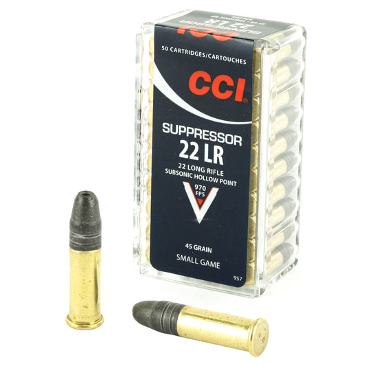 CCI Ammunition .22 LR Suppressor 45 Grain Hollow Point * Perfect for Small Game Hunting and Target Practice