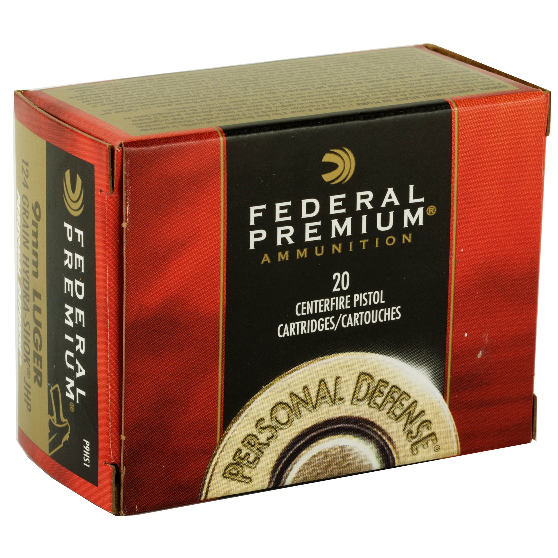 Federal Hydra-Shok 9mm 124 Grain Hollow Point Ammo * Reliable Personal Defense