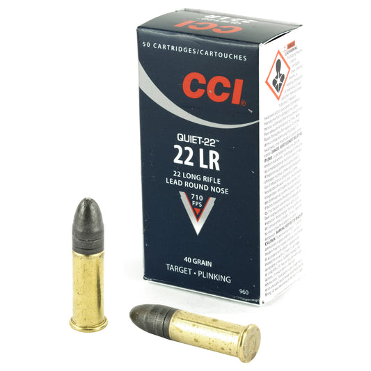 CCI Ammunition Quiet 22LR 40 Grain Lead Round Nose * Ideal for Hunting and Plinking