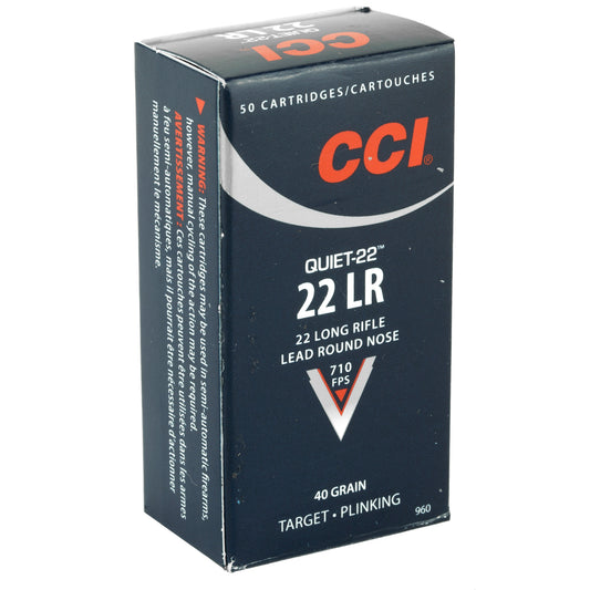 CCI Ammunition Quiet 22LR 40 Grain Lead Round Nose * Ideal for Hunting and Plinking