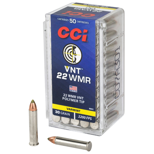 CCI Ammunition 22 WMR 30-Grain Varmint Tip - Flat Trajectory & Long-Range Accuracy