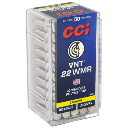 CCI Ammunition 22 WMR 30-Grain Varmint Tip - Flat Trajectory & Long-Range Accuracy
