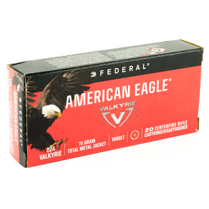 Federal American Eagle 224 Valkyrie 75-Grain Total Metal Jacket Ammo - 20 Rounds Per Box