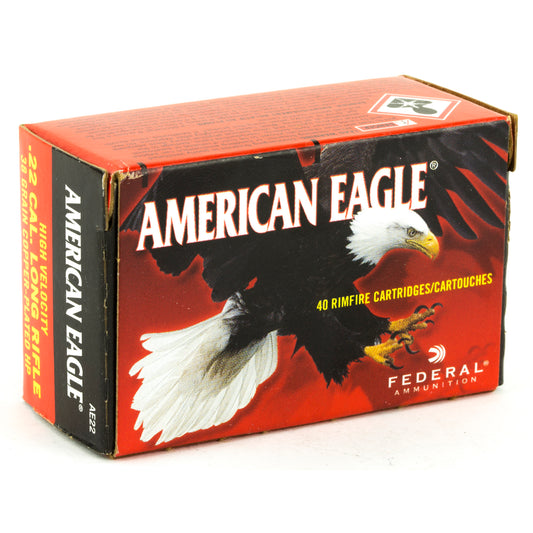Federal American Eagle .22 LR 38-Grain Hollow Point Ammunition * Reliable Performance for Small Game and Target Shooting