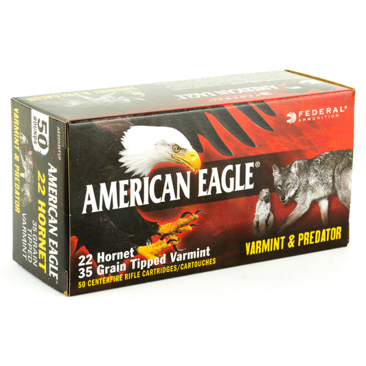 Federal American Eagle Varmint & Predator 22 Hornet 35 Grain Polymer Tip Ammo * 50 Rounds per Box