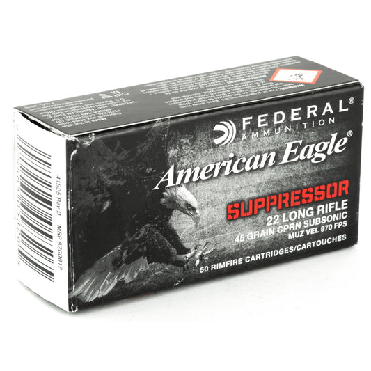 Federal American Eagle Suppressor 22LR 45 Grain Lead Round Nose Ammunition (50 Rounds per Box)