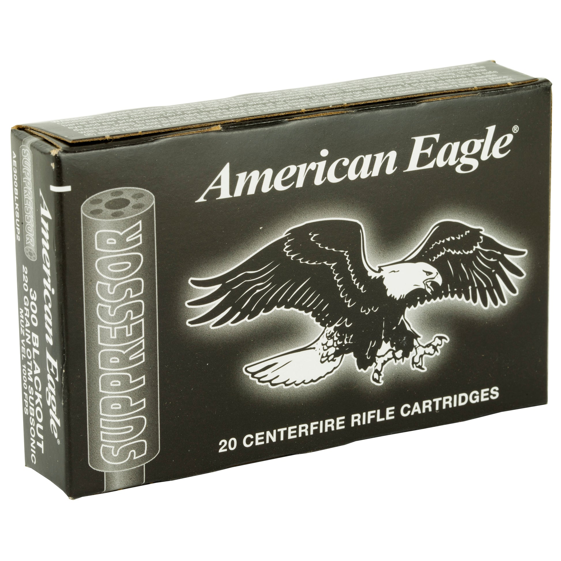 Federal American Eagle Suppressor .300 Blackout 220 Grain Open Tip Match Ammunition - 20 Rounds