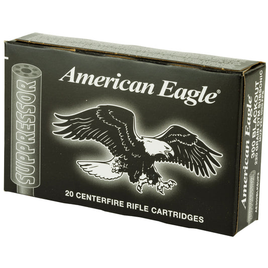 Federal American Eagle Suppressor .300 Blackout 220 Grain Open Tip Match Ammunition - 20 Rounds