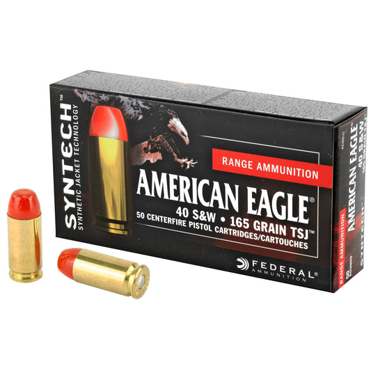 Federal American Eagle Syntech 40 S&W 165 Grain Total Synthetic Jacket Ammunition * 50 Rounds per Box