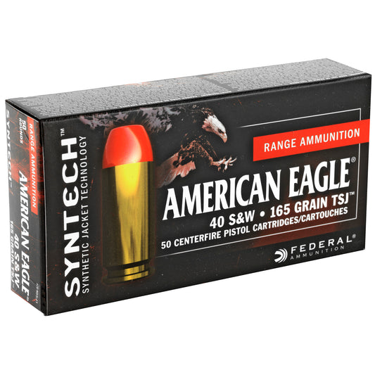 Federal American Eagle Syntech 40 S&W 165 Grain Total Synthetic Jacket Ammunition * 50 Rounds per Box