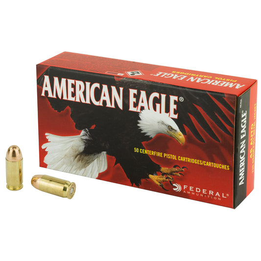 Federal American Eagle .45 ACP 230 Grain Full Metal Jacket Ammunition * 50 Rounds per Box, 1000 Rounds per Case