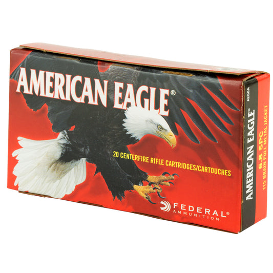 Federal American Eagle 6.8 SPC 115 Grain Full Metal Jacket Ammo * Reliable Performance for Target Practice and Training
