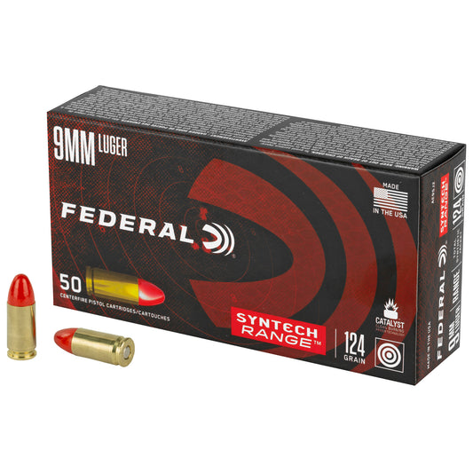 Federal American Eagle 9mm 124 Grain Total Synthetic Jacket Ammunition - 50 Rounds per Box