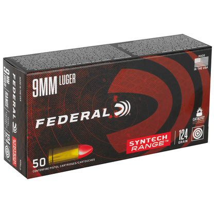 Federal American Eagle 9mm 124 Grain Total Synthetic Jacket Ammunition - 50 Rounds per Box