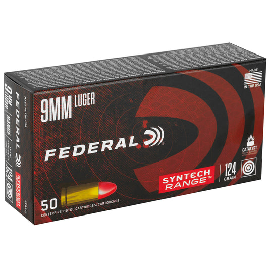 Federal American Eagle 9mm 124 Grain Total Synthetic Jacket Ammunition - 50 Rounds per Box