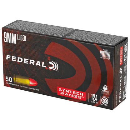 Federal American Eagle 9mm 124 Grain Total Synthetic Jacket Ammunition - 50 Rounds per Box