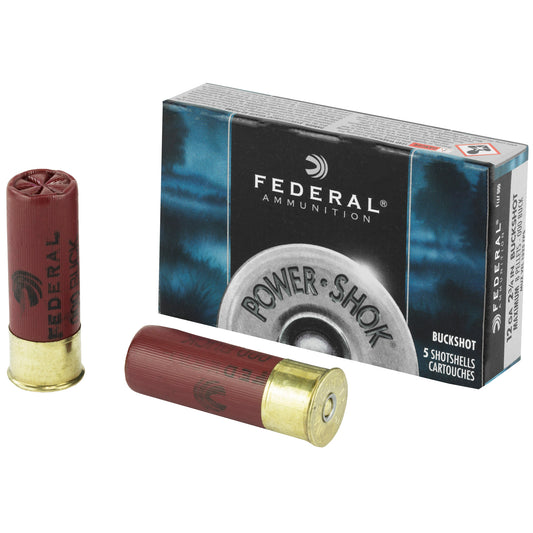 Federal PowerShok 12 Gauge 2.75-Inch 000 Buckshot * 5 Rounds Per Box, 250 Per Case