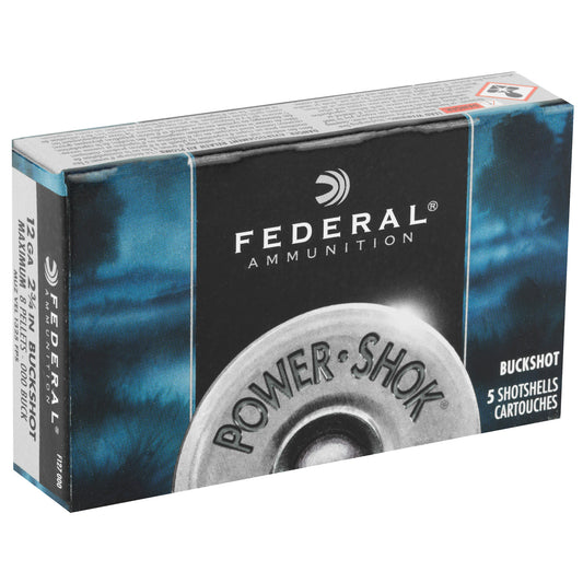 Federal PowerShok 12 Gauge 2.75-Inch 000 Buckshot * 5 Rounds Per Box, 250 Per Case