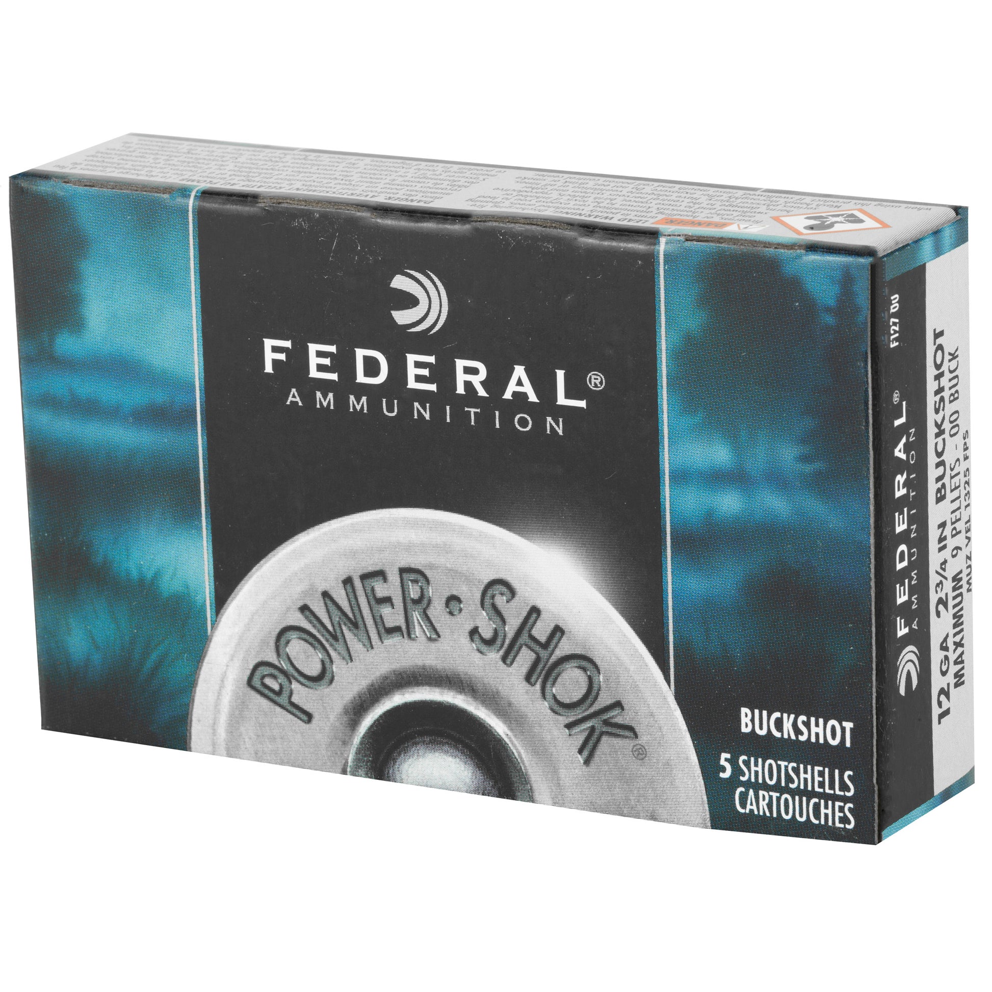 Federal PowerShok 12 Gauge 2.75-Inch 00 Buckshot - Pack of 5 Rounds
