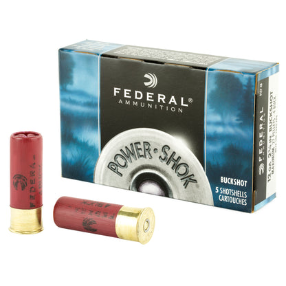 Federal PowerShok 12 Gauge 2.75-Inch 4 Buckshot - Tight Pattern Performance for Hunting and Home Defense