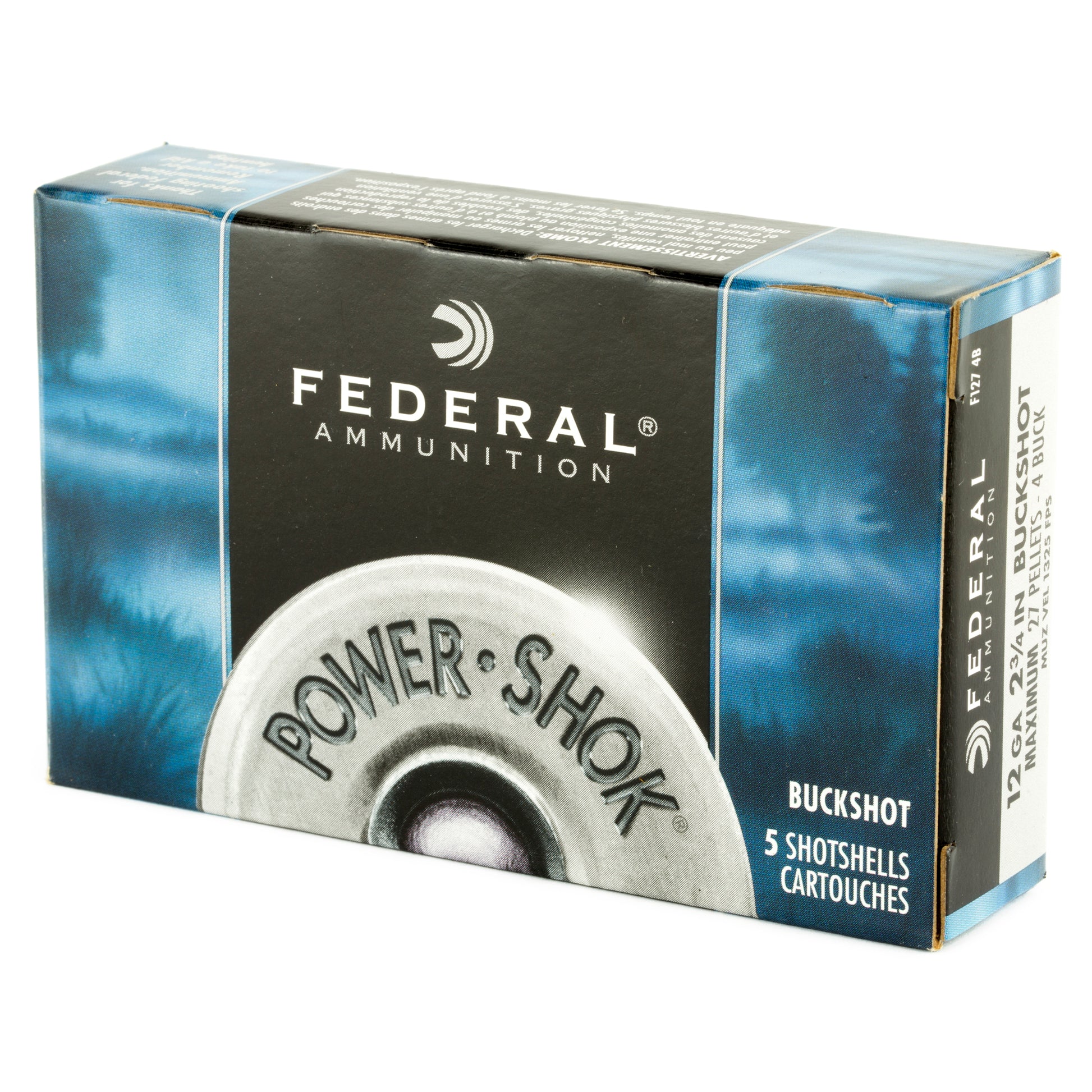 Federal PowerShok 12 Gauge 2.75-Inch 4 Buckshot - Tight Pattern Performance for Hunting and Home Defense