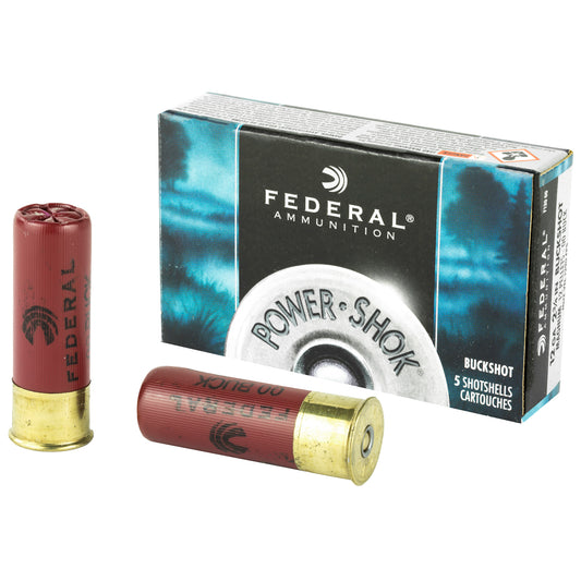 Federal PowerShok 12 Gauge 00 Buckshot * 2.75-inch Shells for Hunting and Home Defense