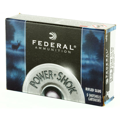Federal PowerShok 16 Gauge Rifled Slug * Max Dram, 0.80 oz, 5 Rounds per Box