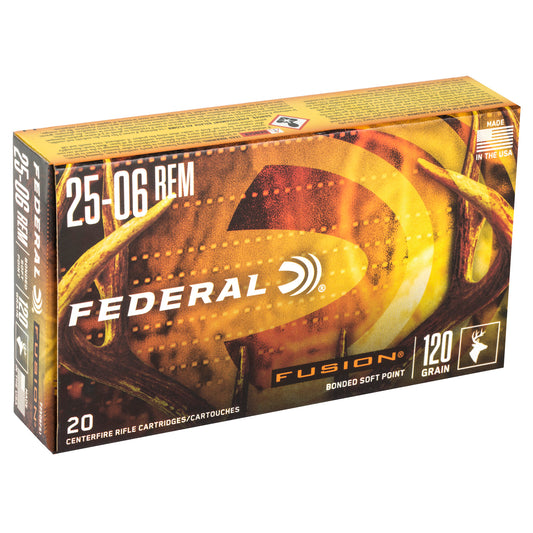 Federal Fusion 25-06 Remington 120 Grain Boat Tail Rifle Ammunition * 20 Rds per Box