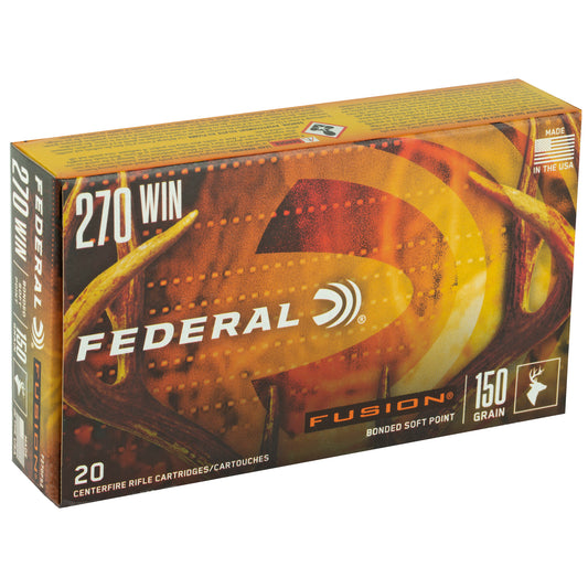 Federal Fusion 270 Winchester 150-Grain Boat Tail Rifle Ammunition (20 Rounds per Box)