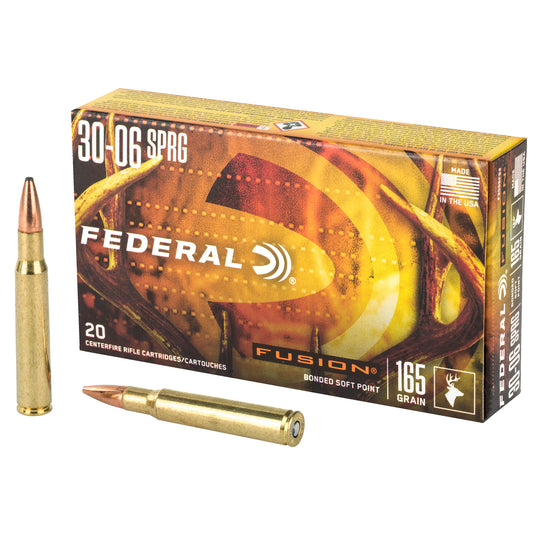 Federal Fusion 30-06 Springfield 165 Grain Boat Tail Rifle Ammunition (20 Rounds)