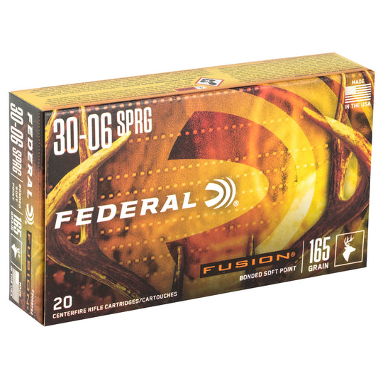 Federal Fusion 30-06 Springfield 165 Grain Boat Tail Rifle Ammunition (20 Rounds)