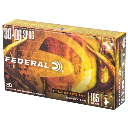 Federal Fusion 30-06 Springfield 165 Grain Boat Tail Rifle Ammunition (20 Rounds)