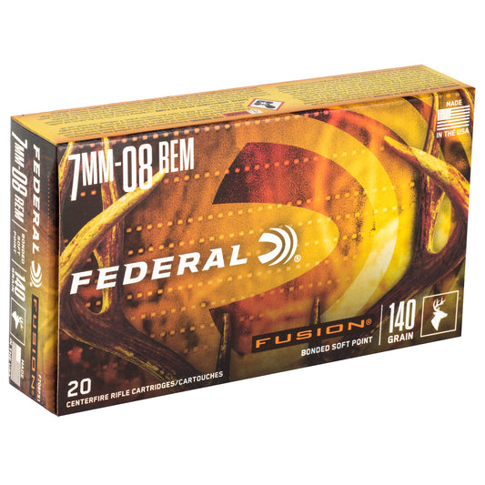 Federal Fusion 7mm-08 Remington 140 Grain Boat Tail Rifle Ammunition - 20 Rounds Per Box