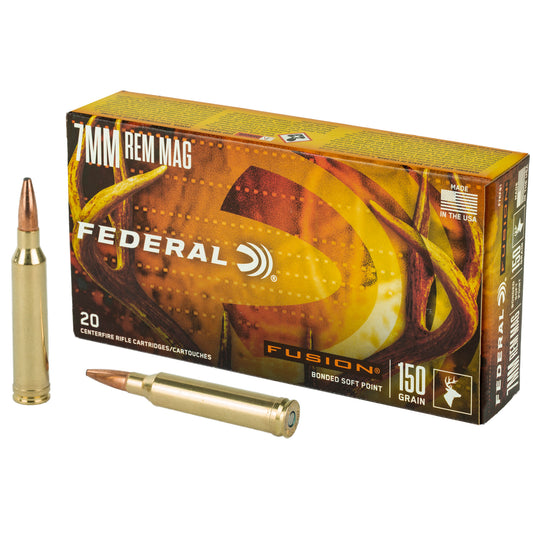Federal Fusion 7mm Remington 150 Grain Boat Tail Rifle Ammunition (20 Rounds per Box)
