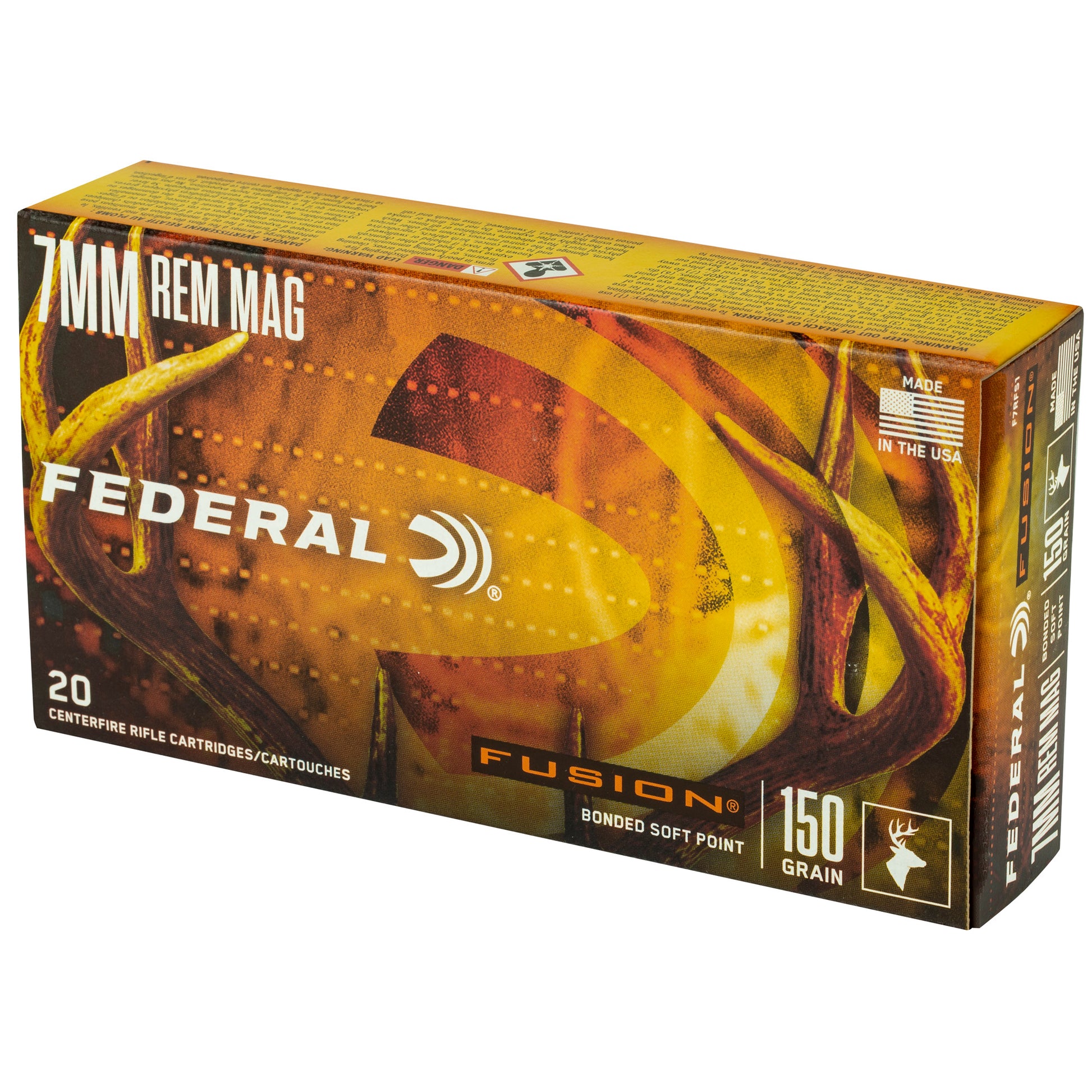 Federal Fusion 7mm Remington 150 Grain Boat Tail Rifle Ammunition (20 Rounds per Box)
