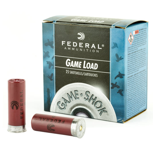 Federal Game Load 12 Gauge 2 3/4 Inch Shotshell - 1 Ounce #8 Shot, Box of 25