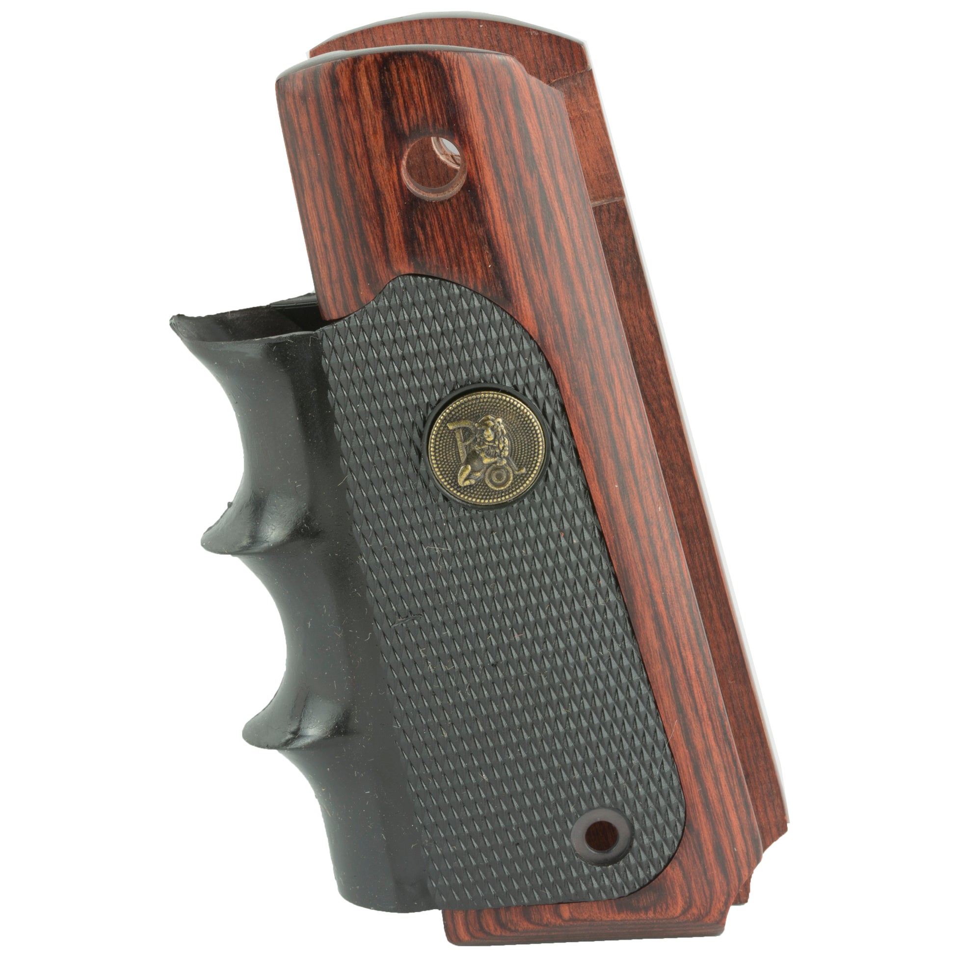 Pachmayr American Legend Grip Panels for Colt 1911 * Black, Dual-Material Comfort and Control