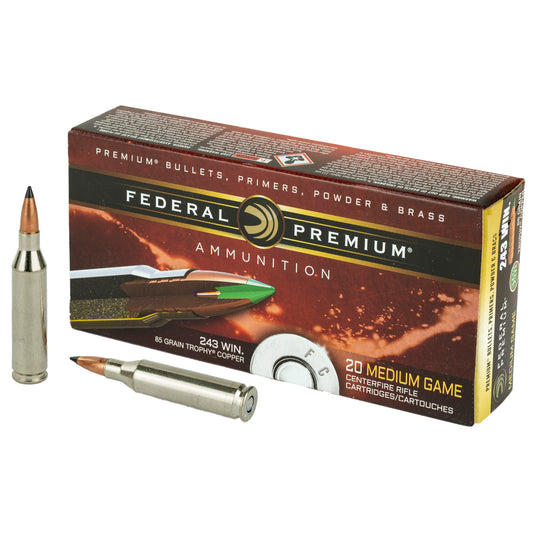Federal Premium Trophy Copper .243 Winchester 130-Grain Copper Bullet - Pack of 20