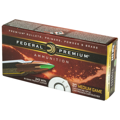 Federal Premium Trophy Copper .243 Winchester 130-Grain Copper Bullet - Pack of 20